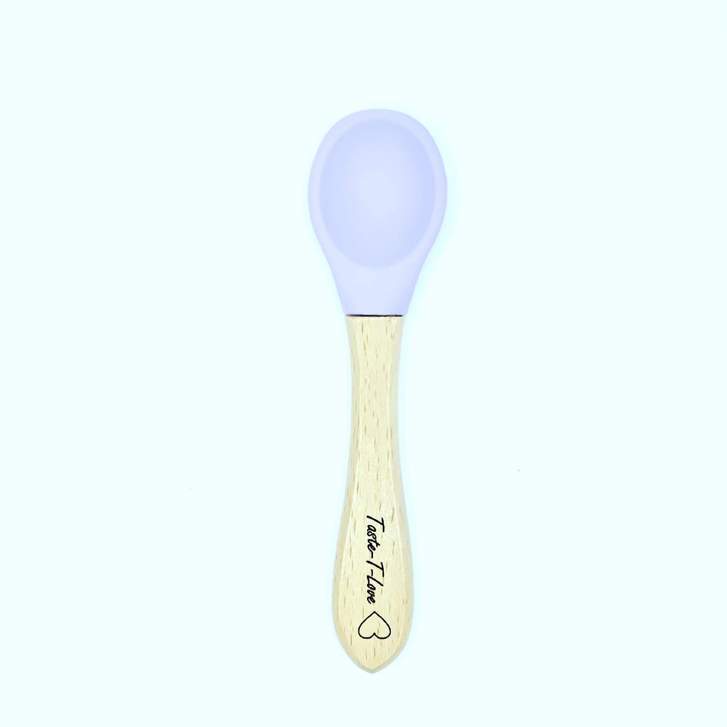 Purple Silicone Bamboo Spoon