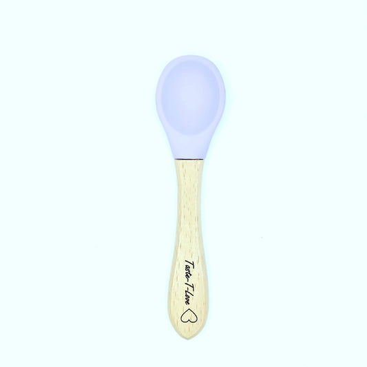 Purple Silicone Bamboo Spoon